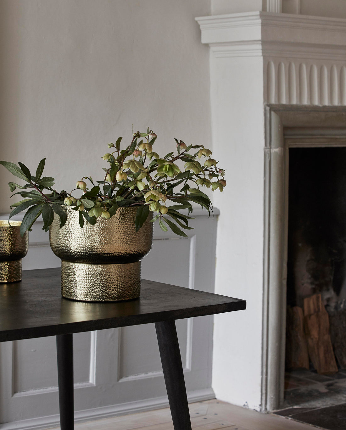 Alimia örtpott i aluminium Ø31 cm - guldfinish