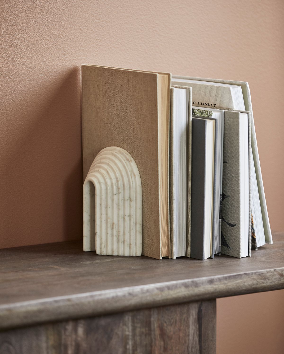 Ferro Book Support - White Marble