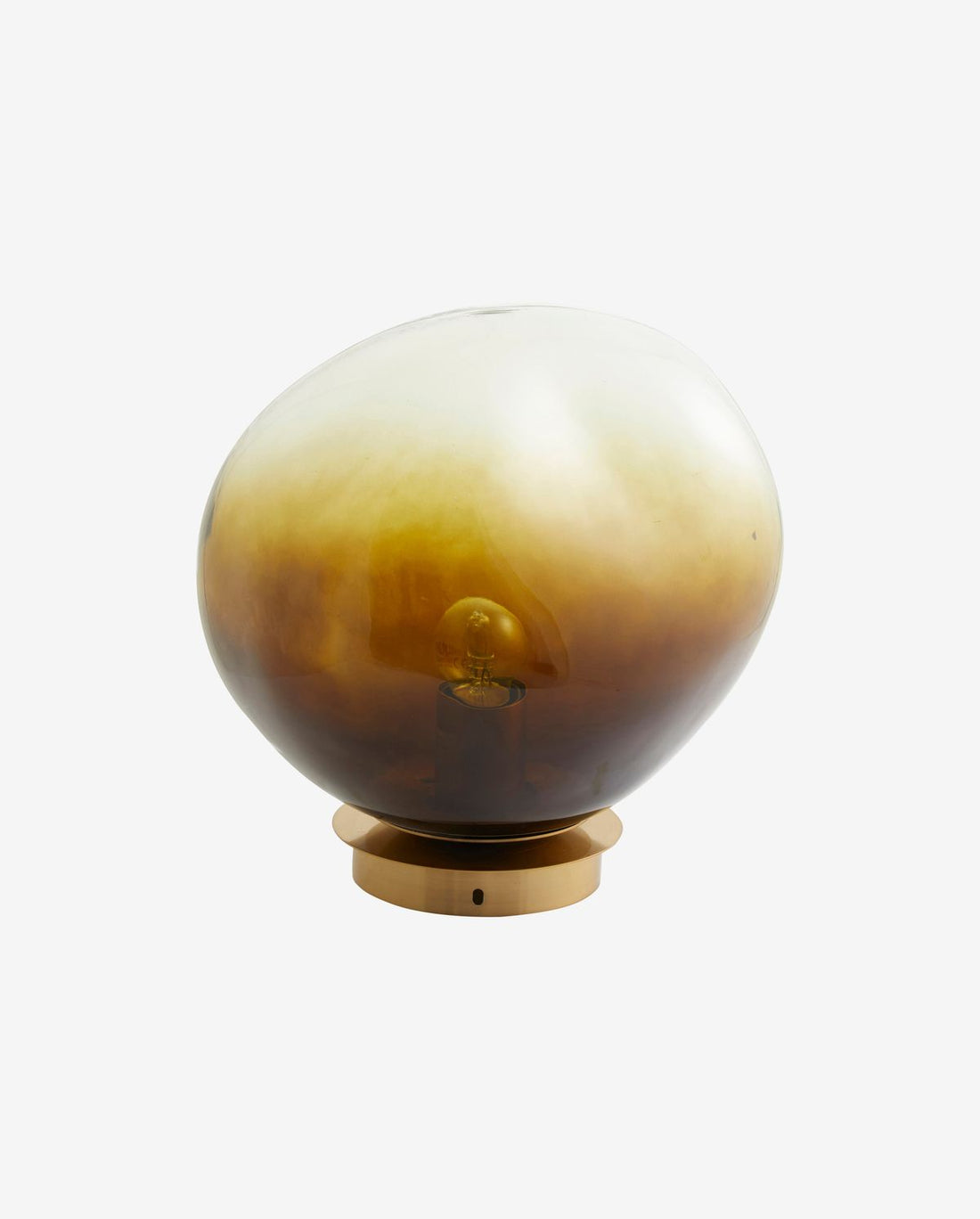 Edfu vägglampa i glas Ø28 cm - klart glas/brunt