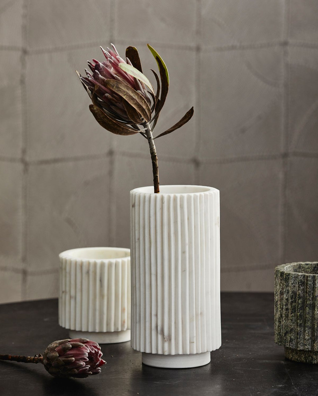 Loon Vase - vit marmor