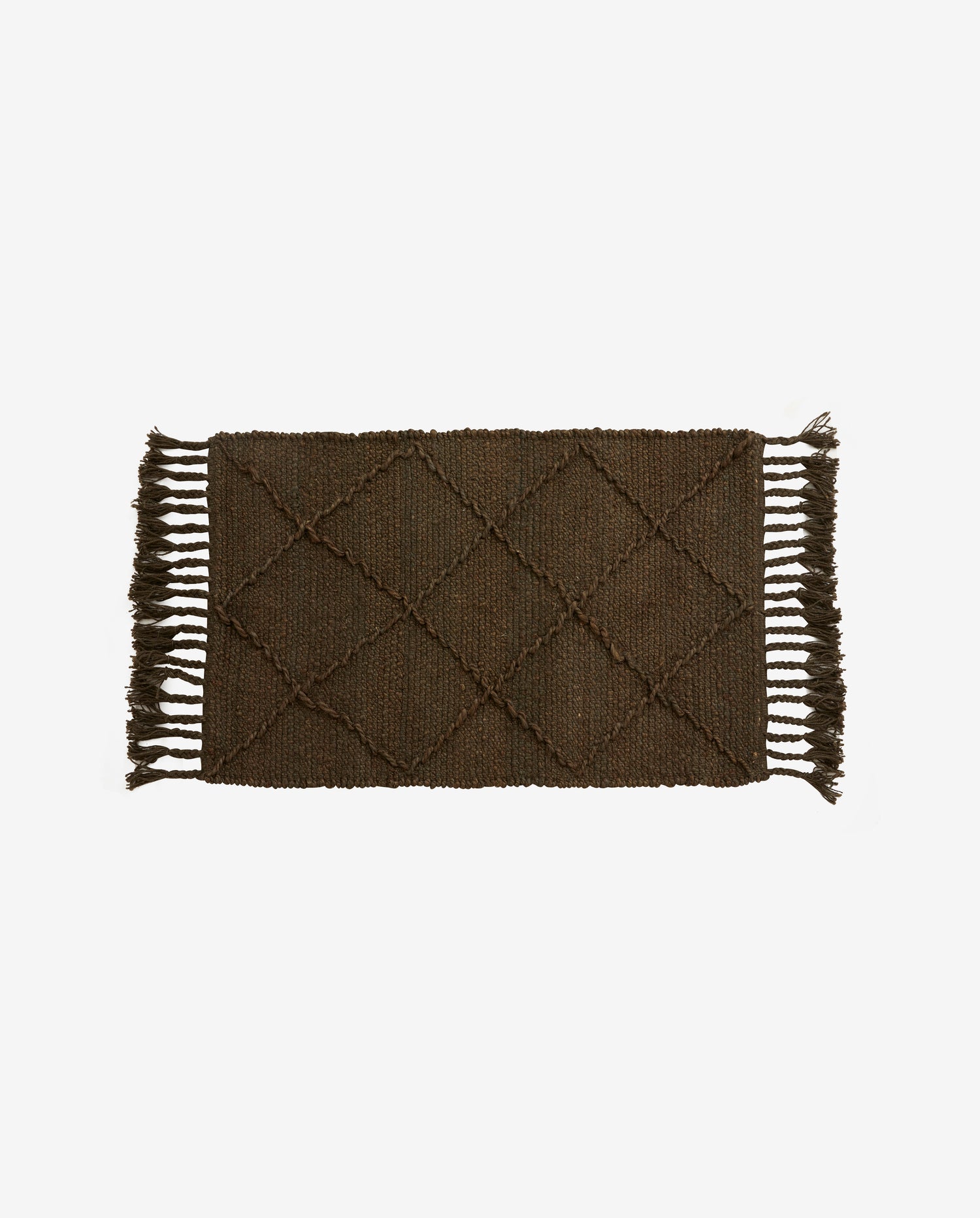 Jutan filt i jute 60x90 cm - brun/grön