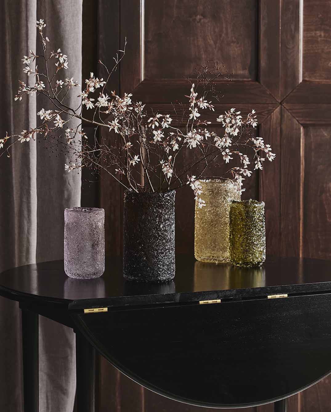 Clyde Glass Vase - H25 CM - Brun