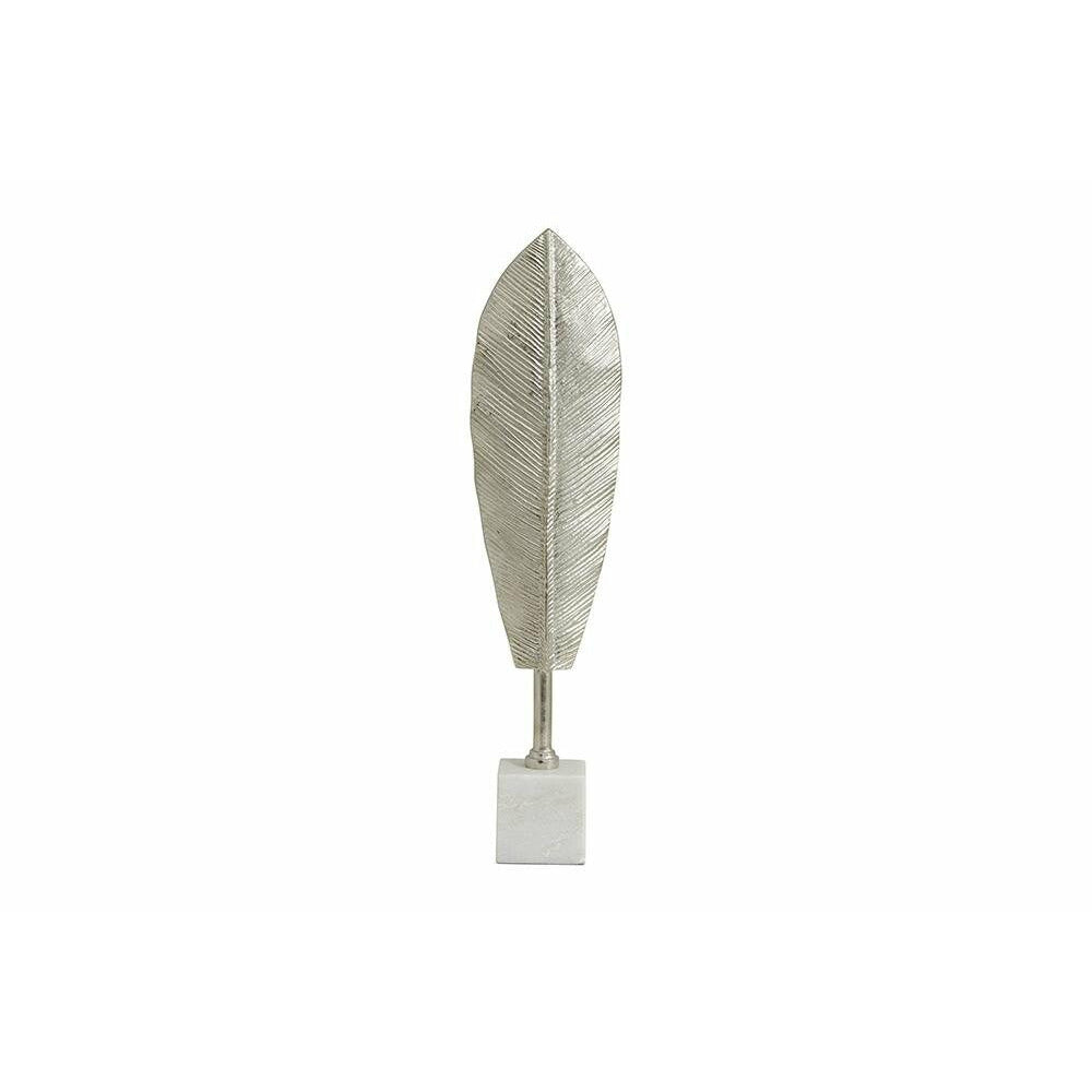 Nordal MAUI figur med blad för dekoration - h47 cm - silver/vit