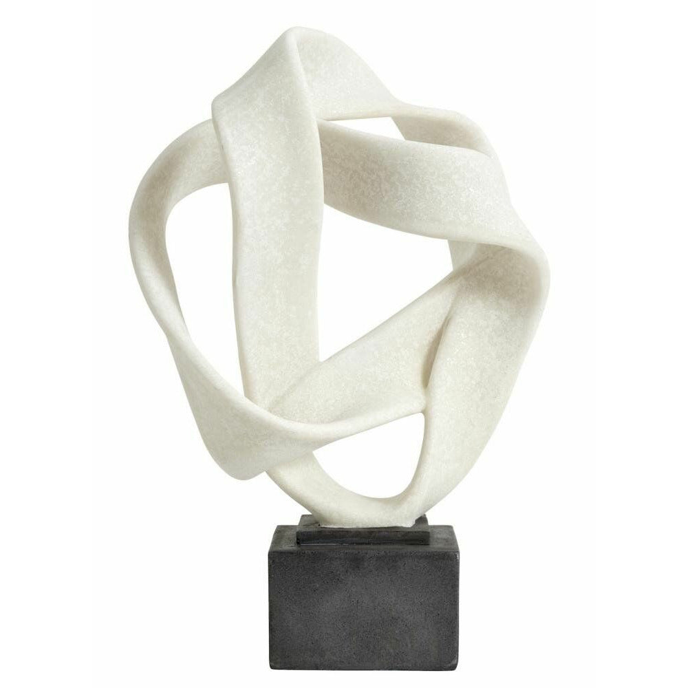 Rosala skulptur för dekoration - H43 cm - svartvitt