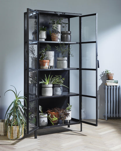 Phoenix Display Cabinet in Iron - 175x80 - Svart