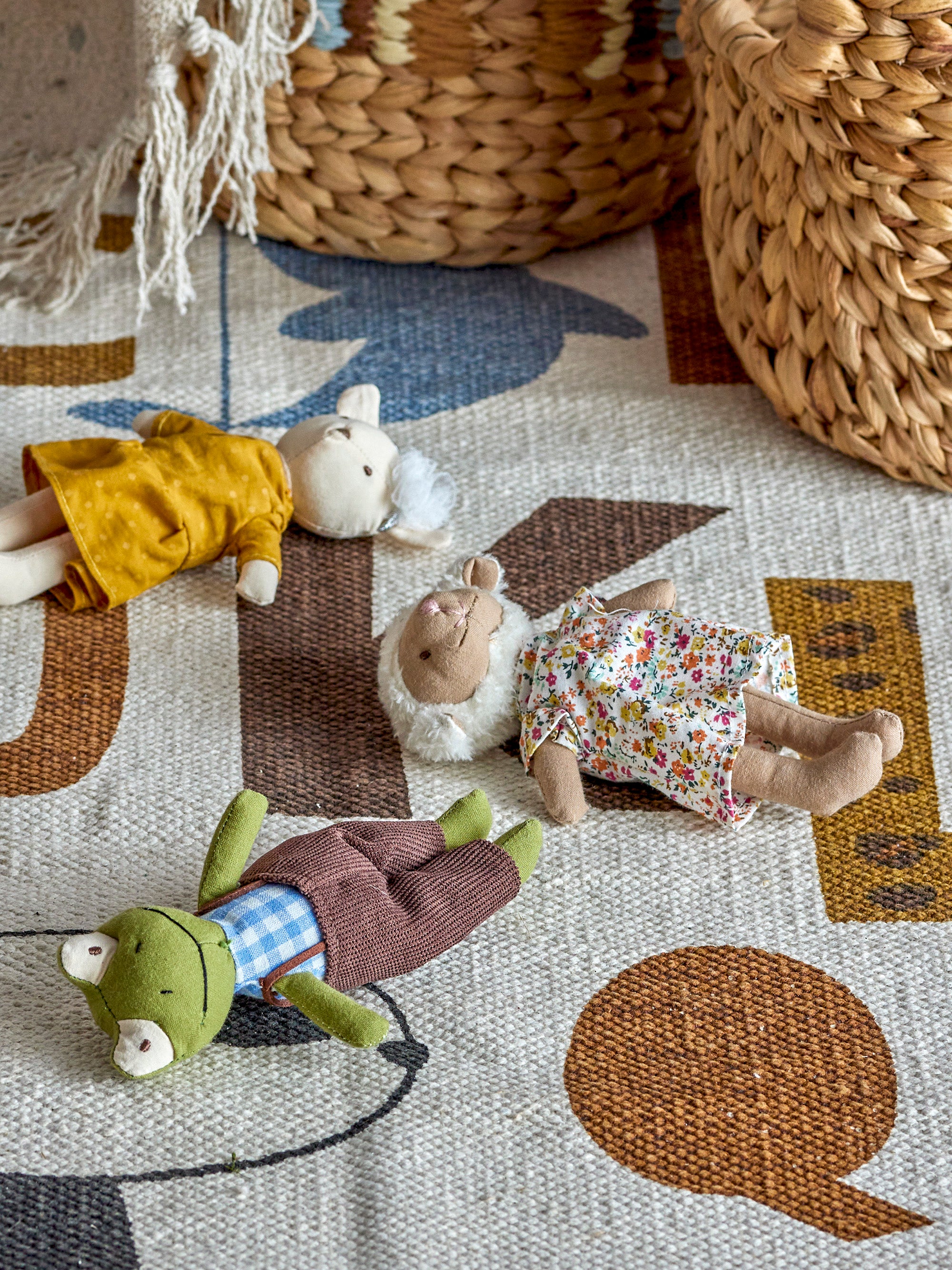 BLOOMINGVILLE MINI - Animal friends Dukke, Gul, Bomuld - BLOOMINGVILLE MINI - DesignGaragen.dk