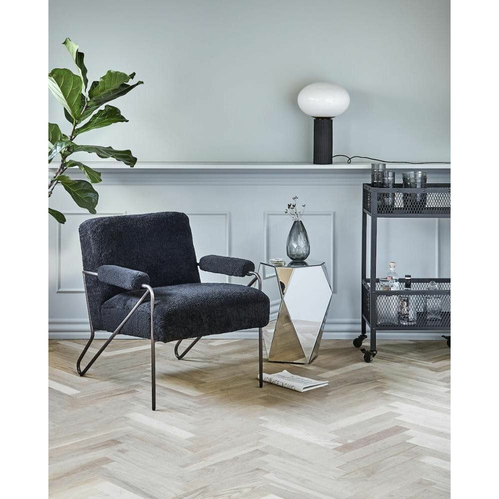 Nordal Easy Rolling Table in Iron - 77x54 cm - svart