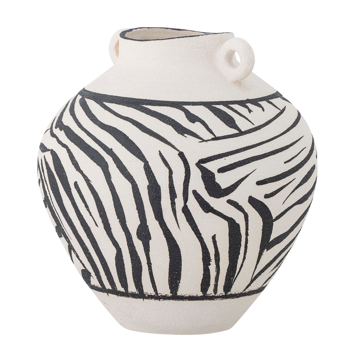 Bloomingville Togo Vase, svart, stengods