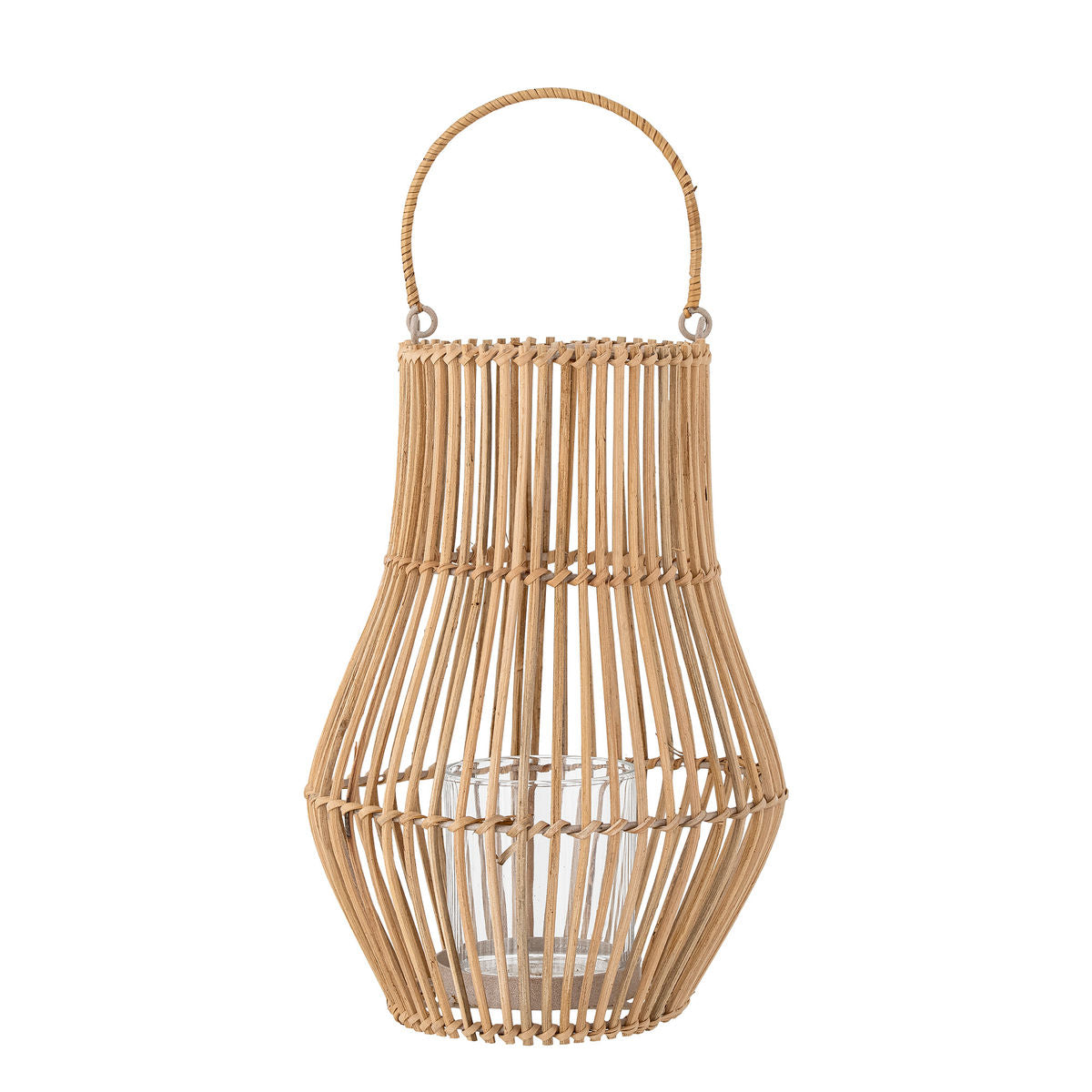 Creative Collection Rae Lantern w/Glass, Nature, Rattan