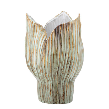 Bloomingville Mahira Vase, Grøn, Stentøj - Bloomingville - DesignGaragen.dk