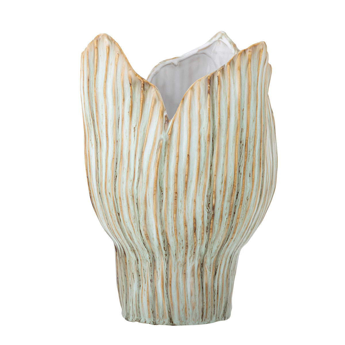 Bloomingville Mahira Vase, Grøn, Stentøj - Bloomingville - DesignGaragen.dk