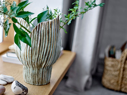 Bloomingville Mahira Vase, Grøn, Stentøj - Bloomingville - DesignGaragen.dk