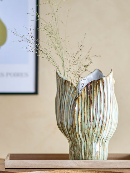 Bloomingville Mahira Vase, Grøn, Stentøj - Bloomingville - DesignGaragen.dk