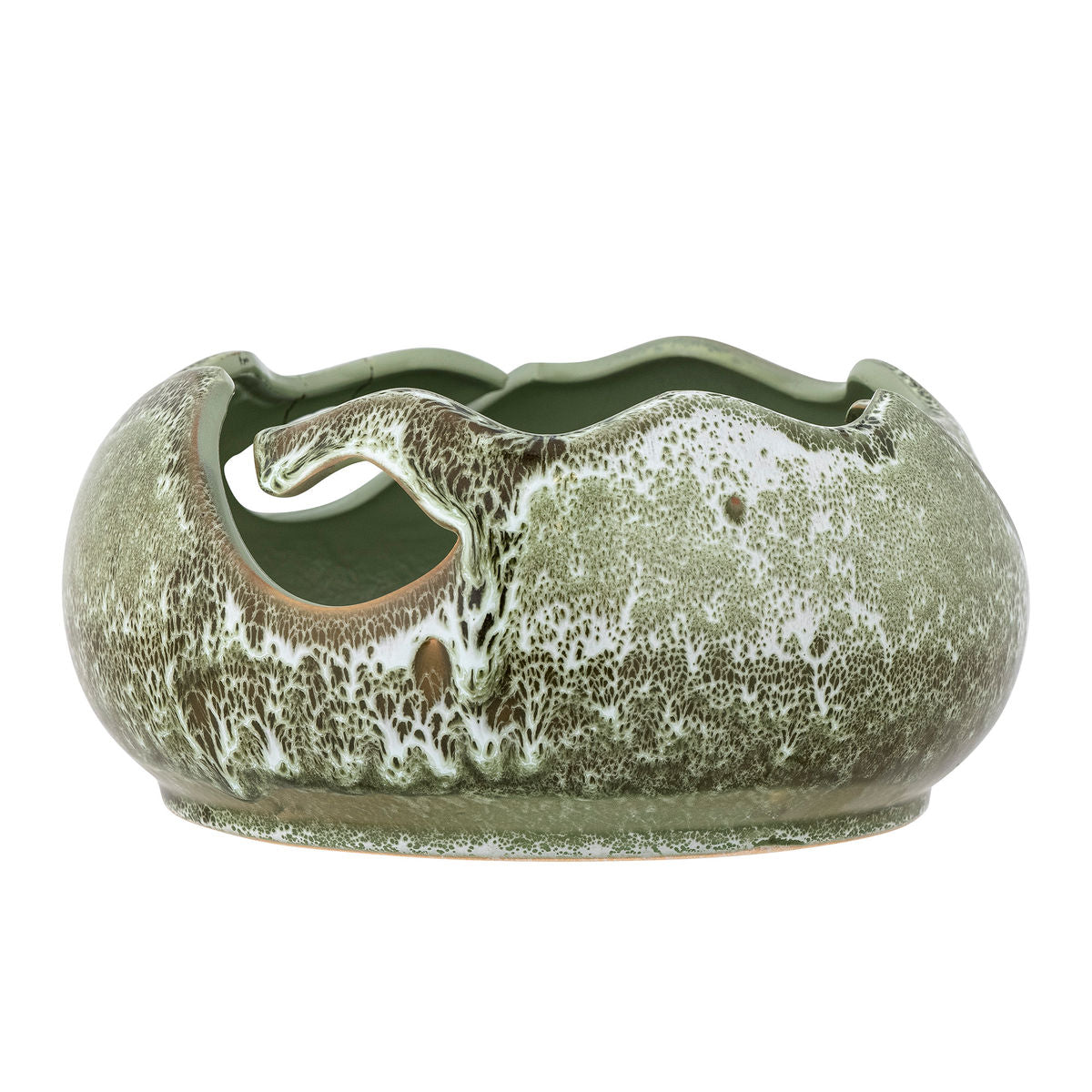 Bloomingville Leonas Deko Bowl, Green, Stoneware