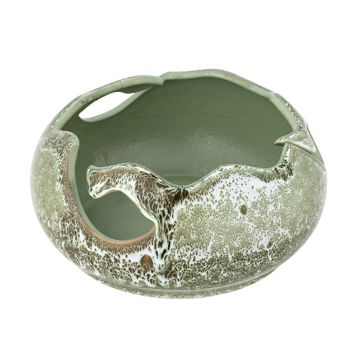 Bloomingville Leonas Deko Bowl, Green, Stoneware