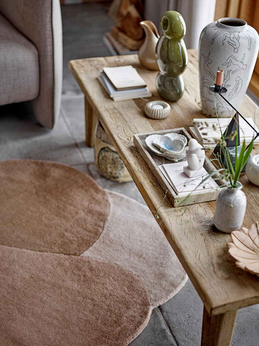 Bloomingville Denton Tæppe, Brun, Uld - Bloomingville - DesignGaragen.dk