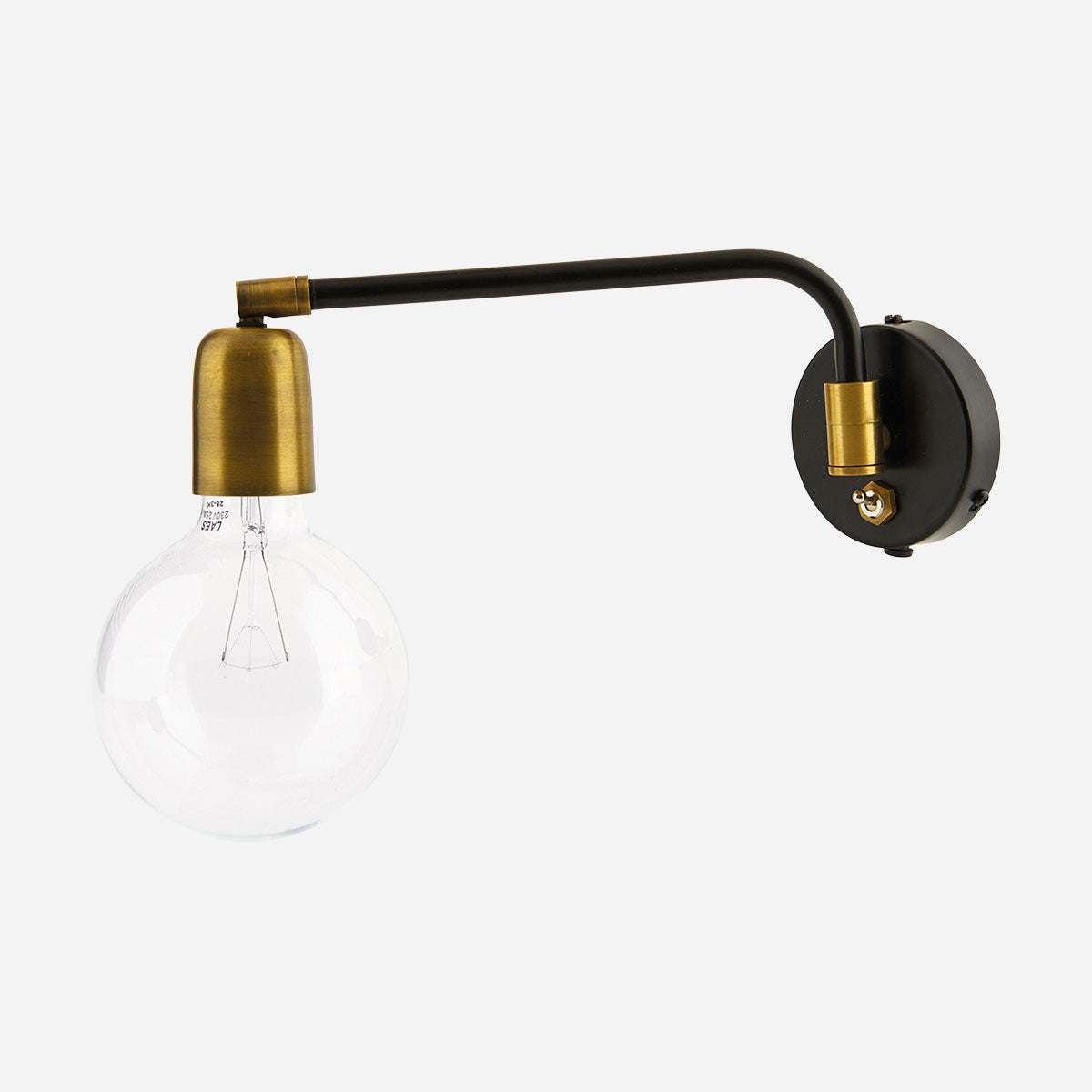 House Doctor Wall Lighting, Molecular, Black/Brass-L: 22 cm