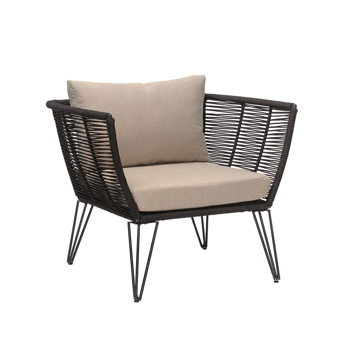 Bloomingville Mundo Lounge Stol, Sort, Metal - Bloomingville - DesignGaragen.dk