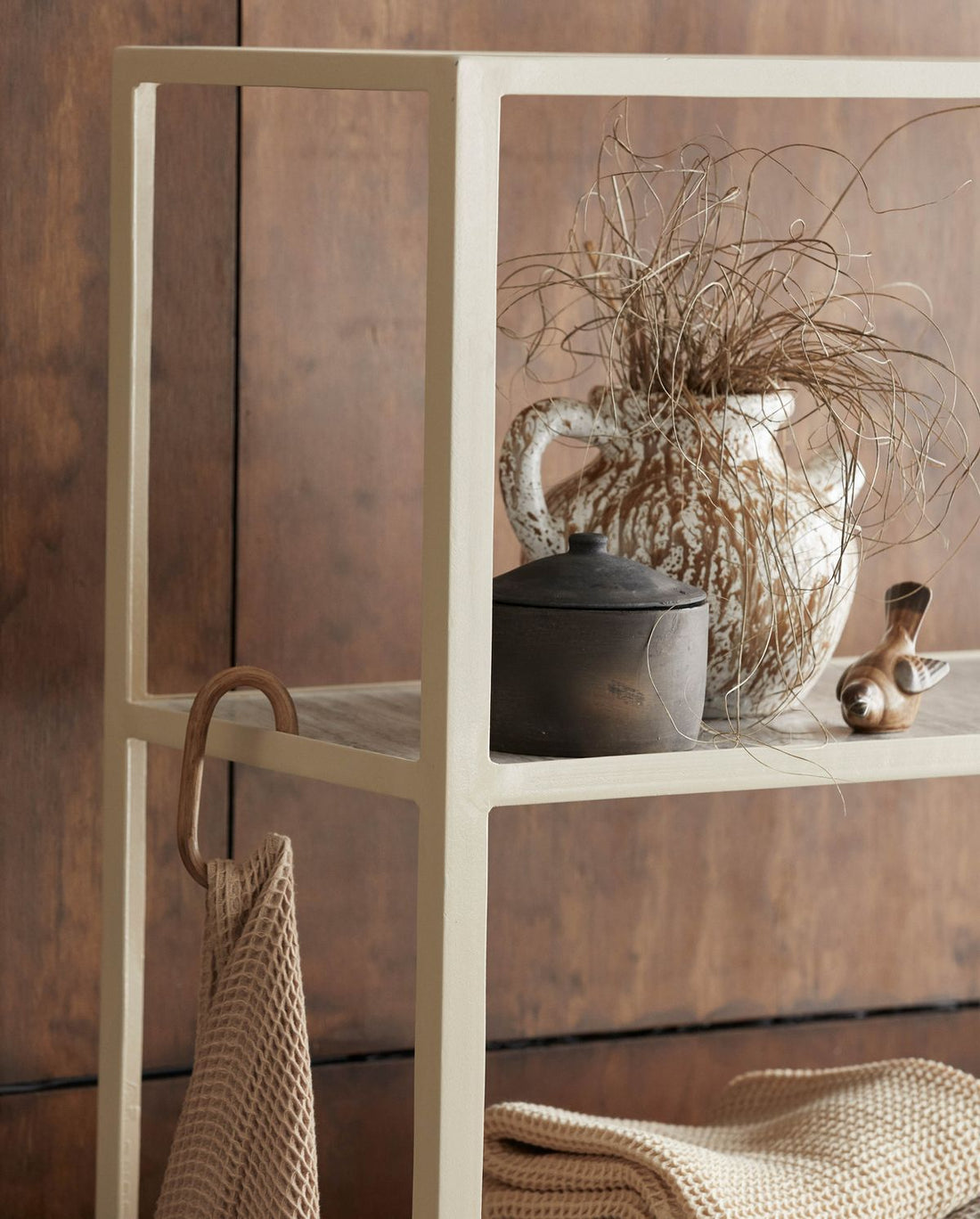 Samos vas, glaserad - brun/vit