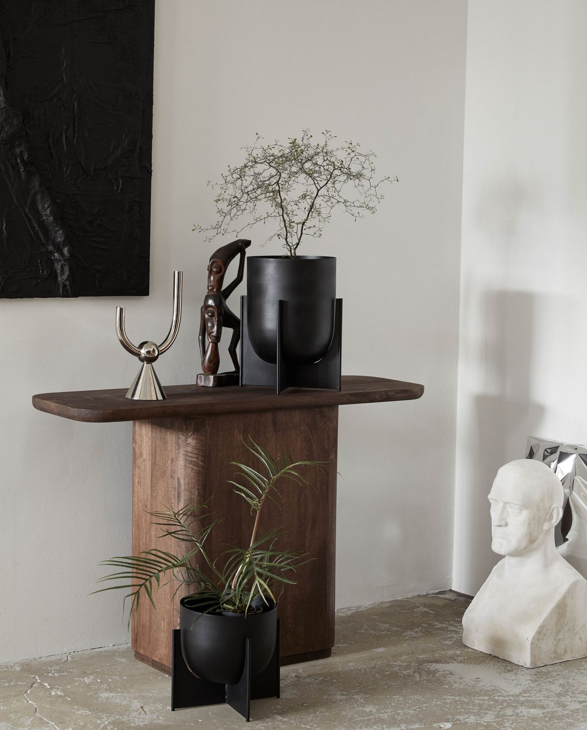 Cacela Plant Stand, S, Aluminium - Anthracite