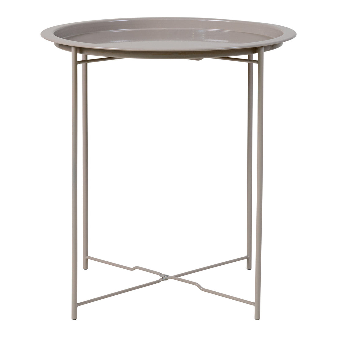 Bastia Corner Table - Corner Table i Beige -Gray Powder Coated Steel Ø47x50 CM - 1 - PCS