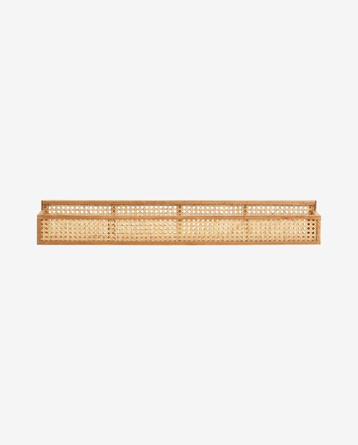 Hyllhylla i rotting med flätning - L91 cm - naturen