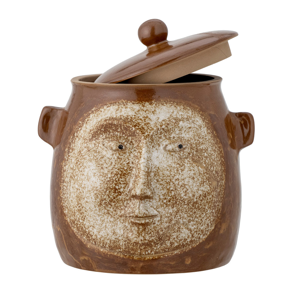 Creative Collection Avoe Pot w/Lid, Brown, Stoneware