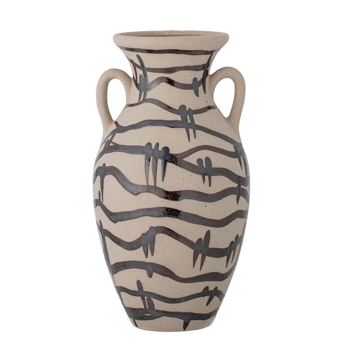 Bloomingville Ohana Vase, svart, stengods