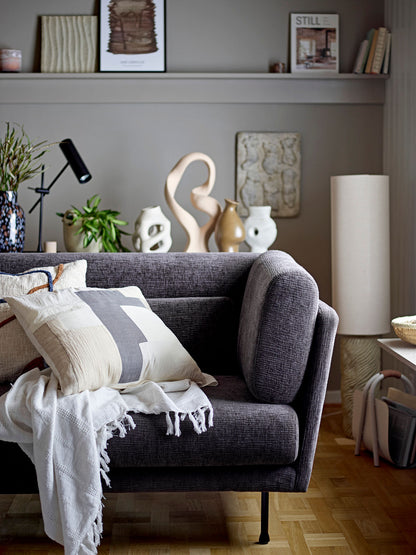 Bloomingville Niccoline Plaid, Hvid, Bomuld - Bloomingville - DesignGaragen.dk
