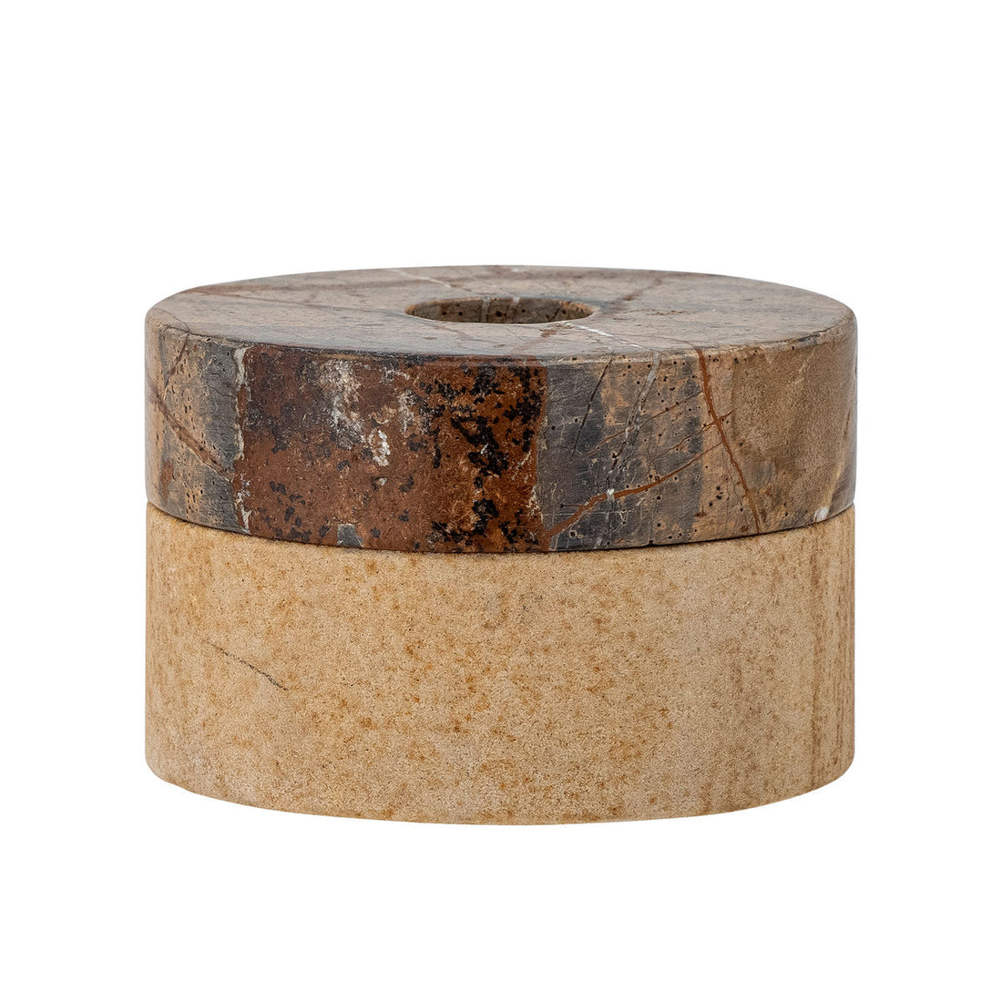 Bloomingville Dalin Votive &amp; Candle Holder, Brun, Sandsten - Bloomingville - DesignGaragen.dk