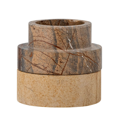 Bloomingville Dalin Votive &amp; Candle Holder, Brun, Sandsten - Bloomingville - DesignGaragen.dk