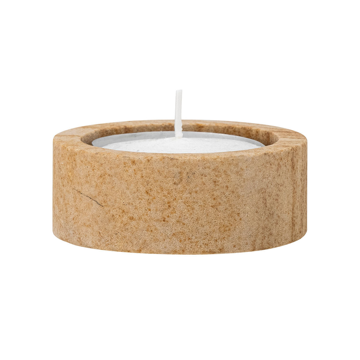 Bloomingville Dalin Votive &amp; Candle Holder, Brun, Sandsten - Bloomingville - DesignGaragen.dk