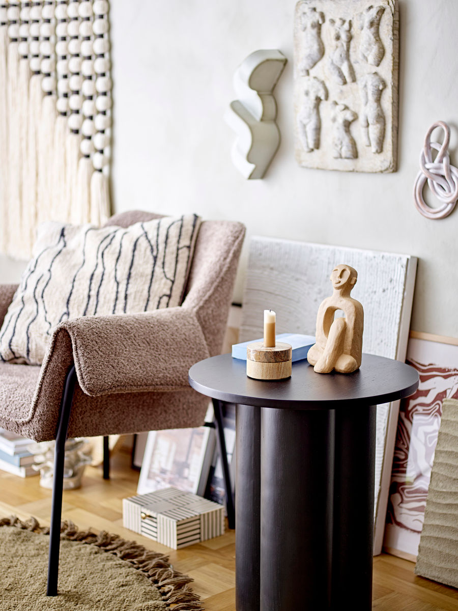 Bloomingville Dalin Votive &amp; Candle Holder, Brun, Sandsten - Bloomingville - DesignGaragen.dk