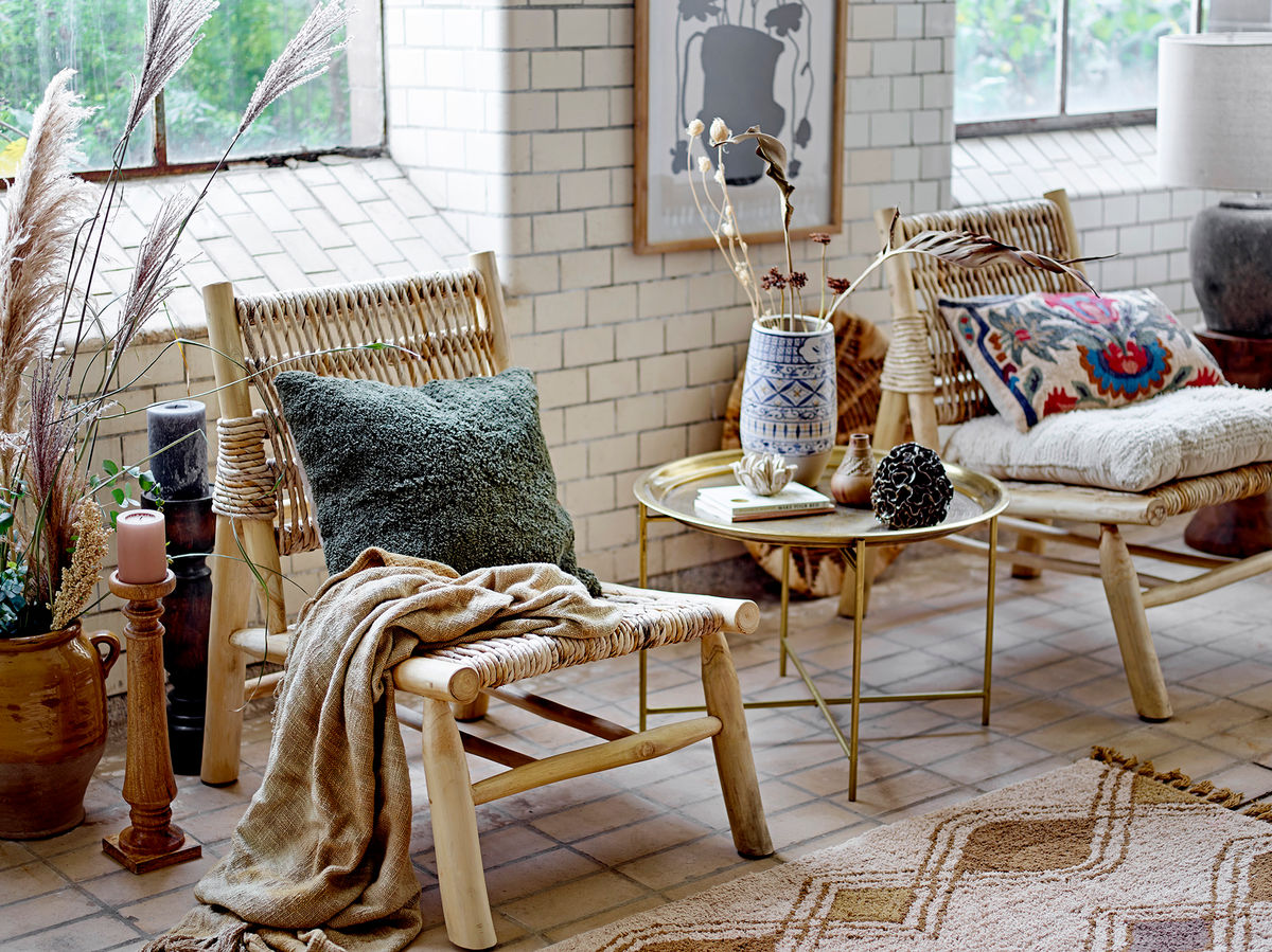 Bloomingville Fatuma Pude, Natur, Bomuld - Bloomingville - DesignGaragen.dk