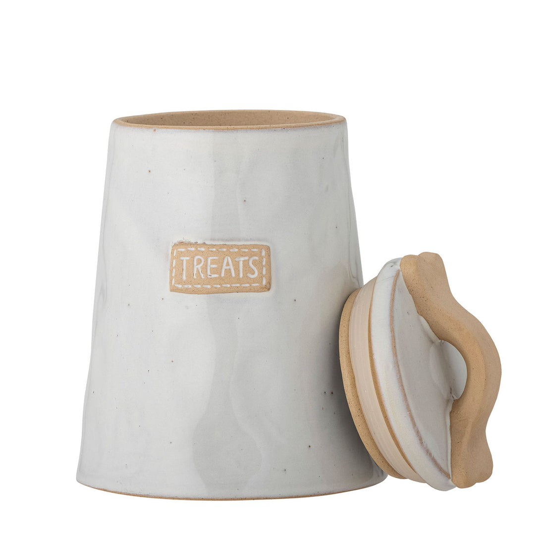 Bloomingville Bandit Krukke m/låg, Hvid, Stentøj - Bloomingville - DesignGaragen.dk