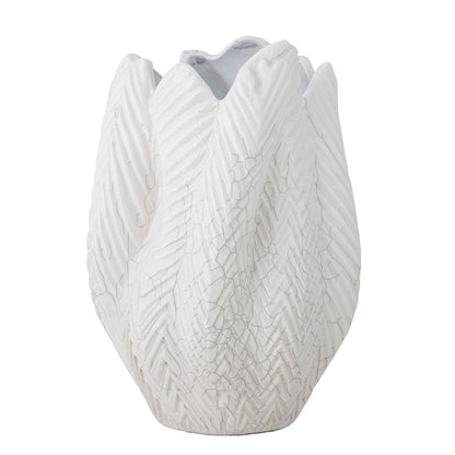 Creative Collection Besa Vase, White, Stoneware