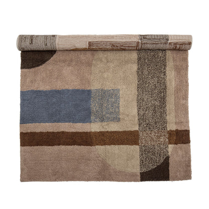Bloomingville Zofia Tæppe, Brun, Bomuld L200xB140 cm - Bloomingville - DesignGaragen.dk