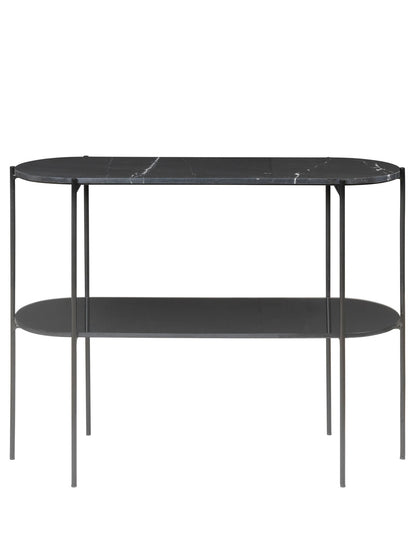 Mysig Living Laura Console Marbletable - noir med svart pulverbas