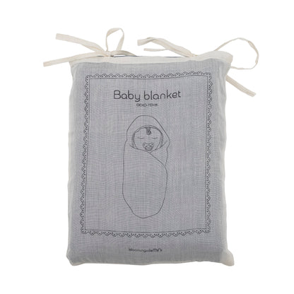 BLOOMINGVILLE MINI - Muslin Tæppe, Blå, Bomuld OEKO-TEX® - BLOOMINGVILLE MINI - DesignGaragen.dk