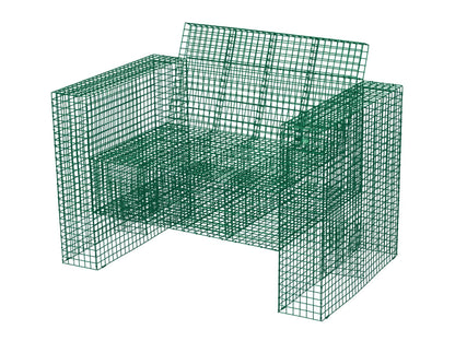 Kalager Design Wire Loungechair, Signal Green