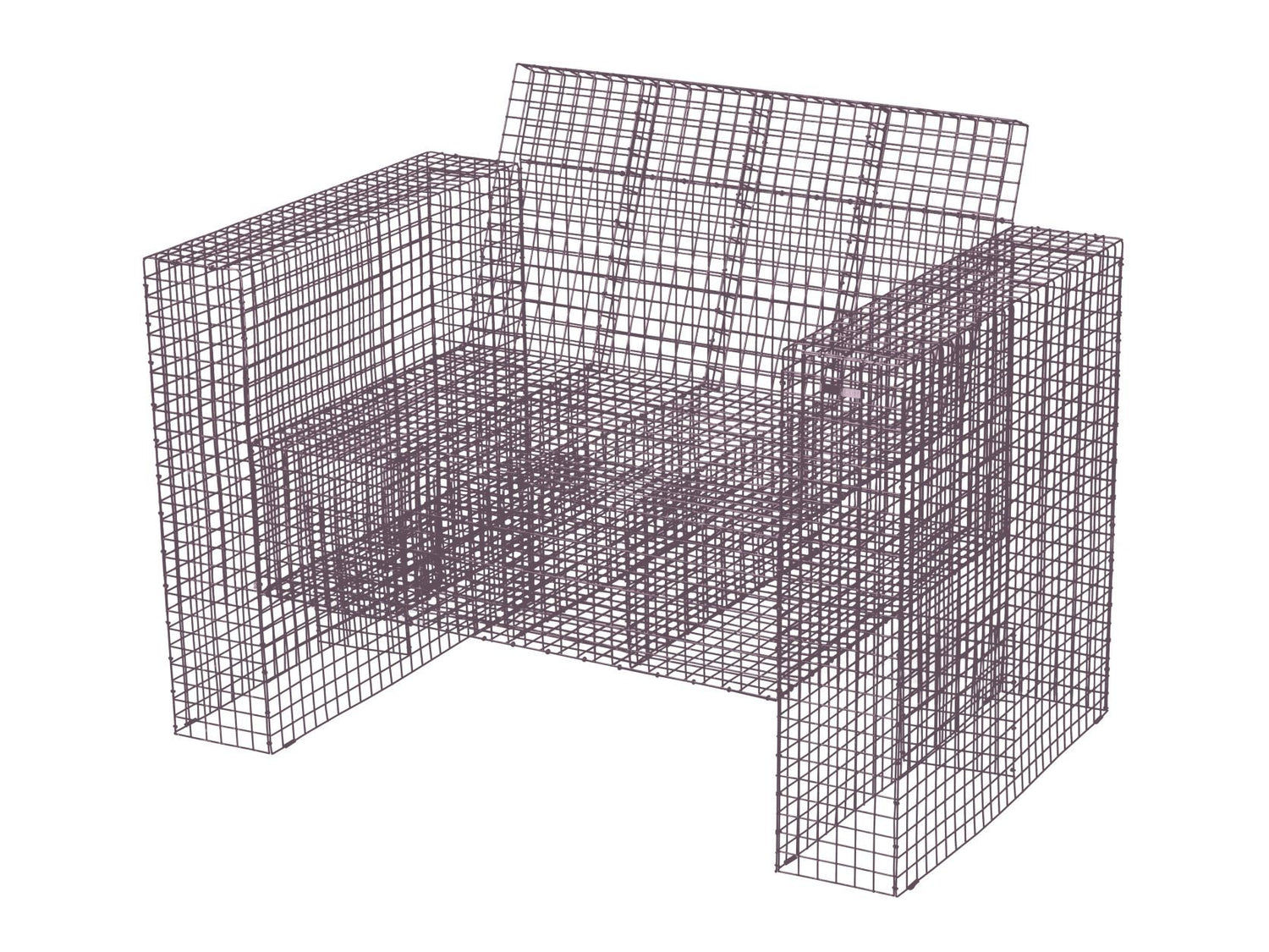 Kalager Design Wire Loungechair, Pastell Violet