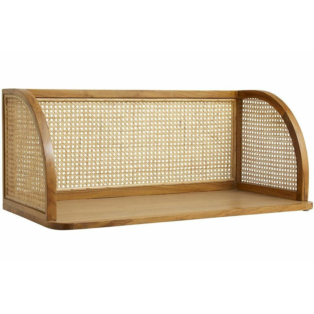 Nordal MERGE hylla i teak med faner - L80 cm - naturlig