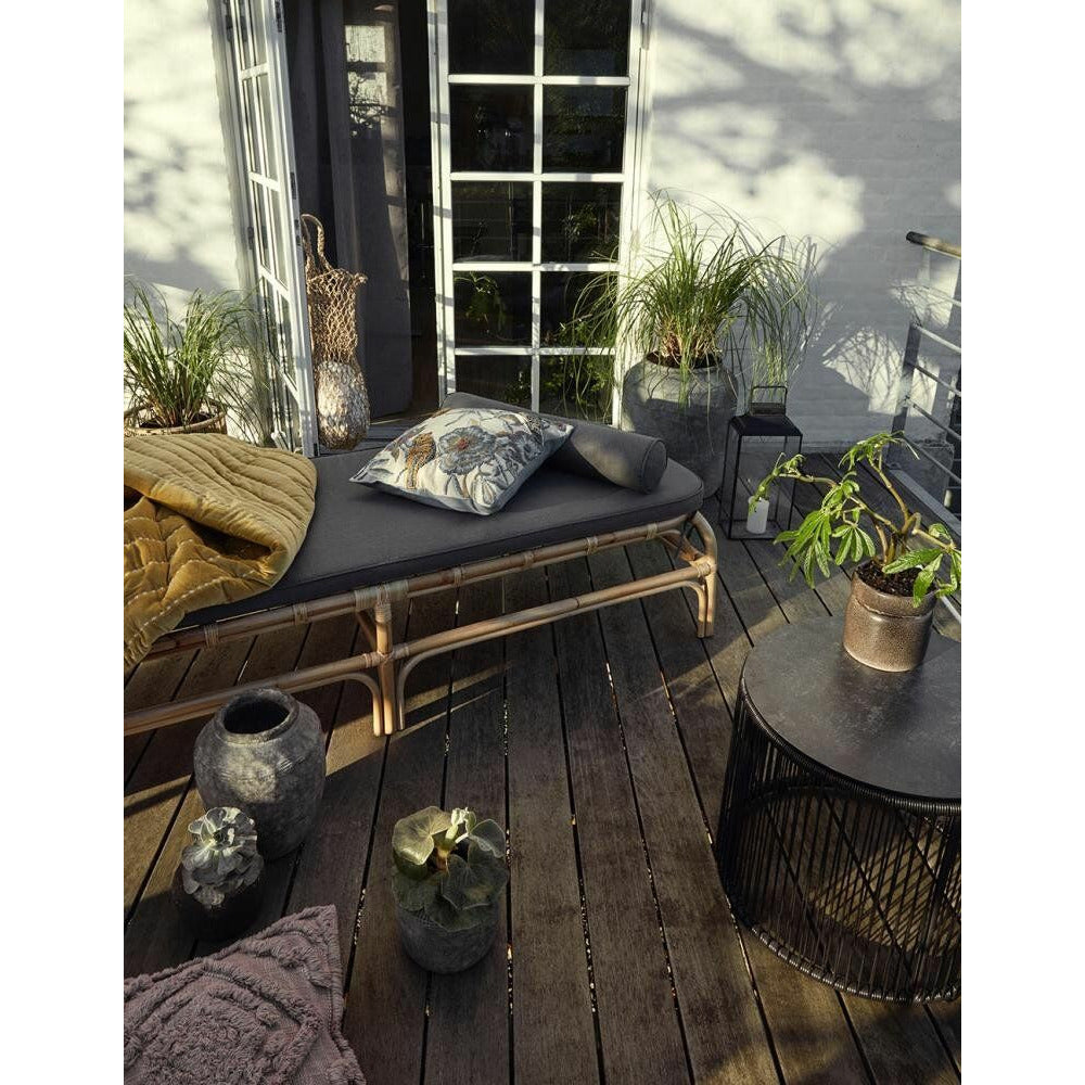 Nordal Bali Daybida i Rottan med kudde - L203 cm - Nature/Gray