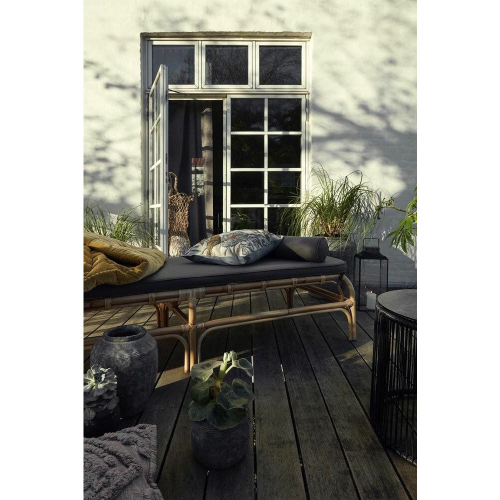 Nordal Bali Daybida i Rottan med kudde - L203 cm - Nature/Gray