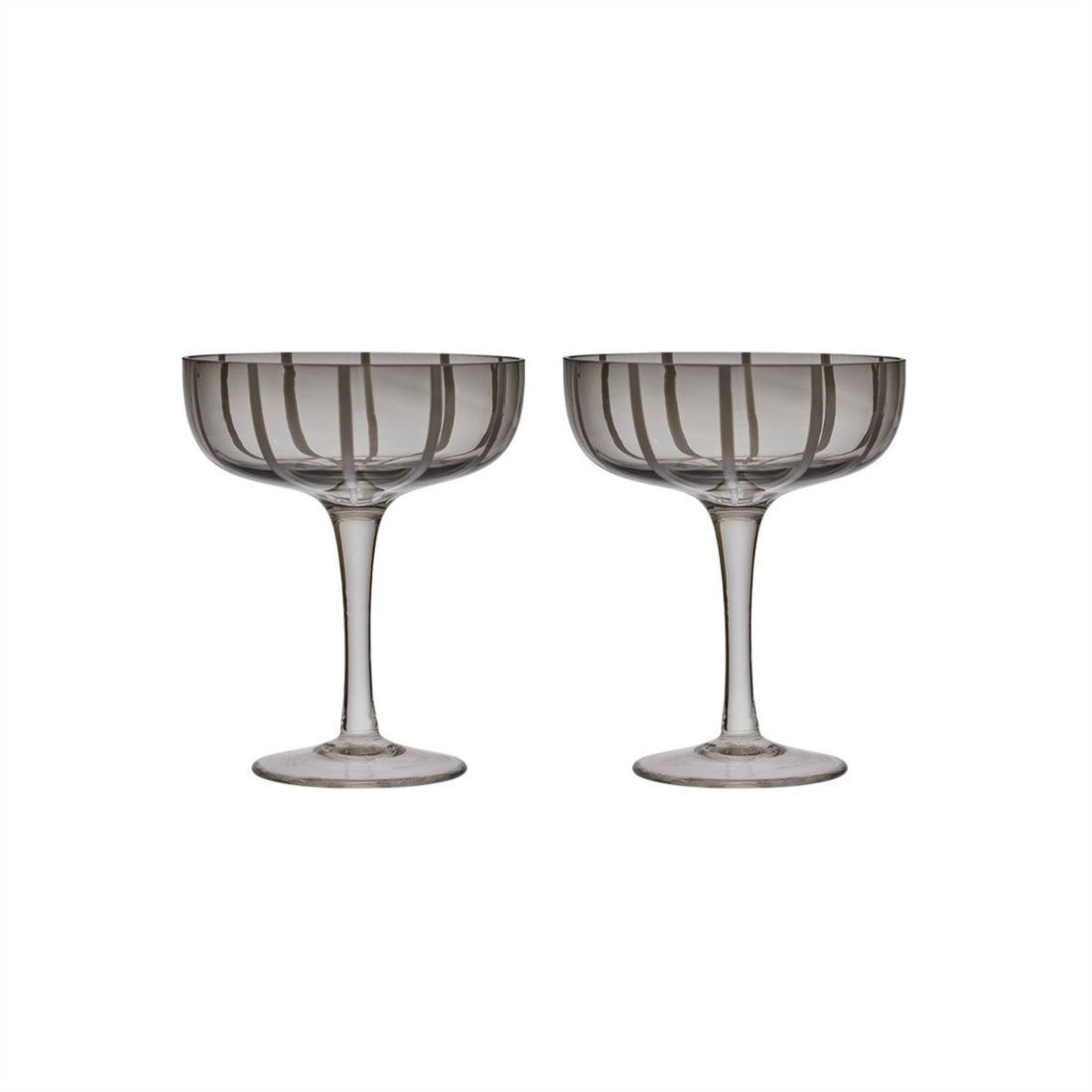 Oyoy Living Mizu Coupe Glass - Pack of 2 - Grey