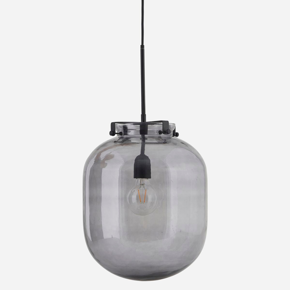 House Doctor Lamp, Ball, Gray-H: 35 cm, DIA: 30 cm