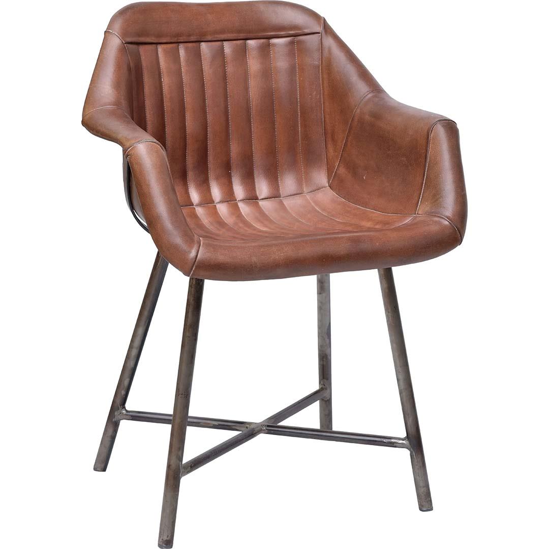 Varumärke levande ikon läder lounge stol med armstöd