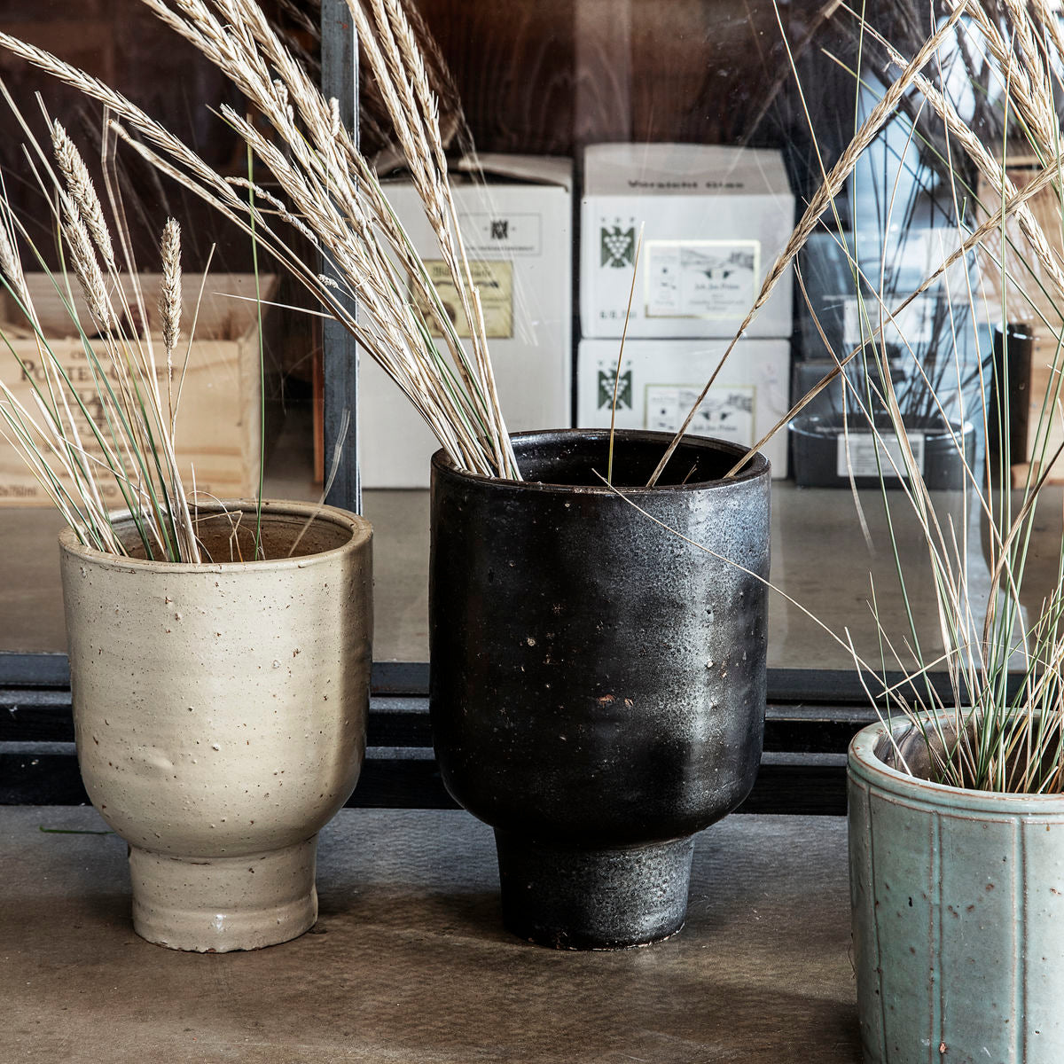 House Doctor-örtkruka, konstnär, brun-h: 32 cm, dia: 22 cm