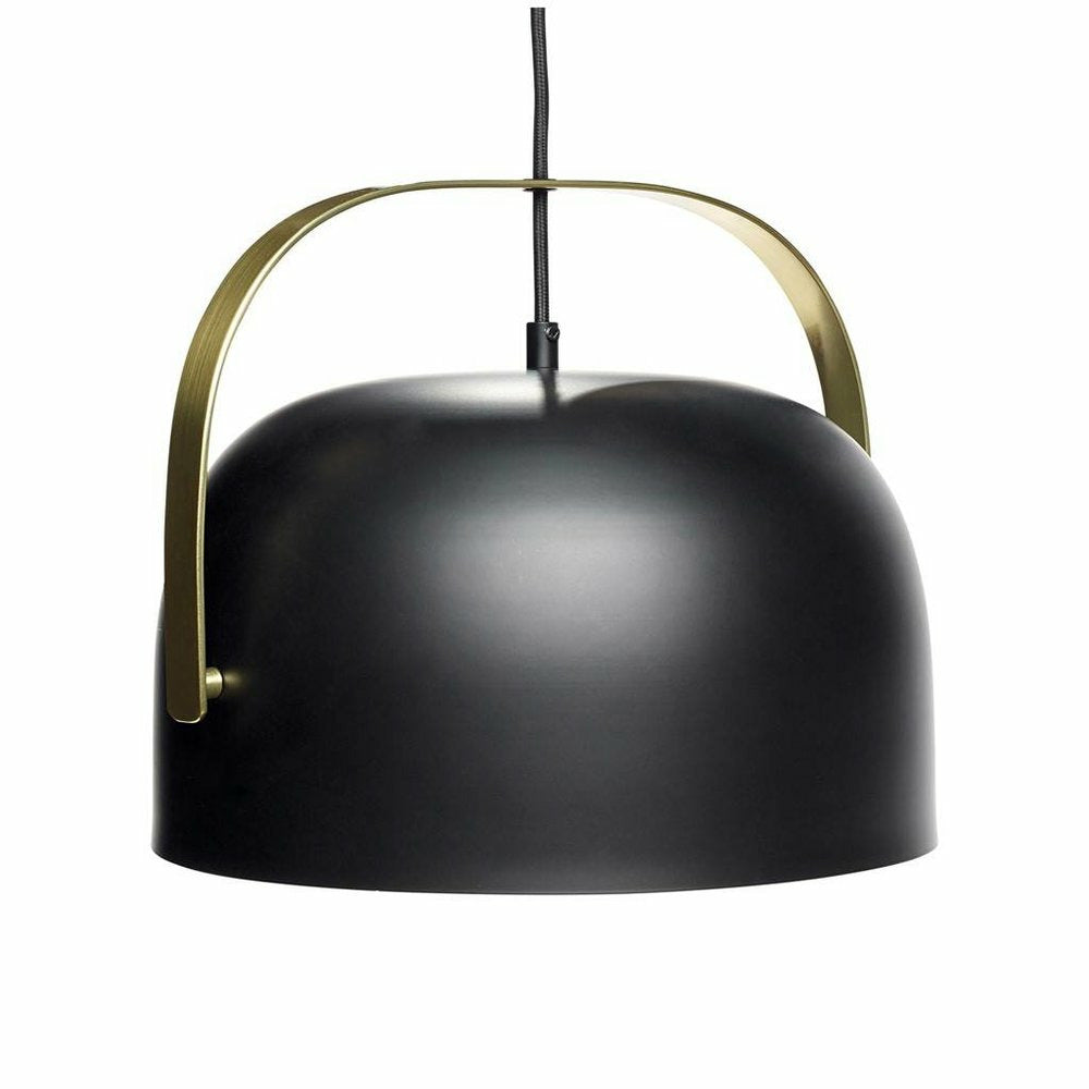 Hübsch - taklampa i svart metall/mässing Ø30xh26 cm