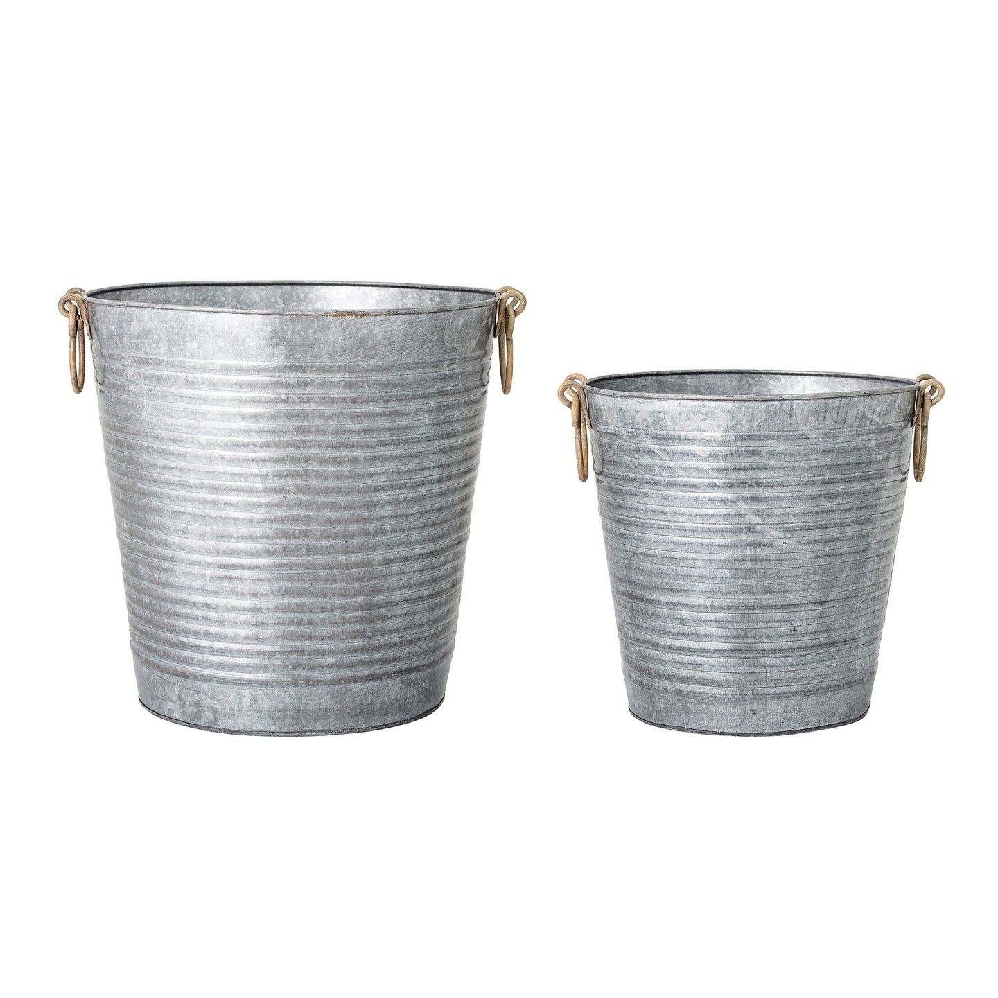 Evar Urtepotteskjuler, Grå, Metal - D40xH40/D50xH50 cm, Set of 2 - BLOOMINGVILLE - DesignGaragen.dk